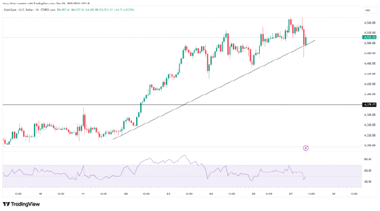 来源：TradingView，Forex.com