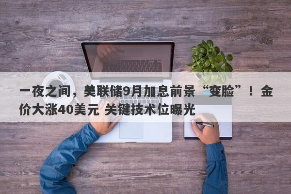 一夜之间，美联储9月加息前景“变脸”！金价大涨40美元 关键技术位曝光