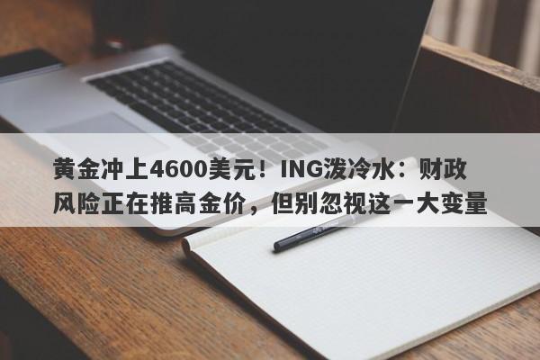 黄金冲上4600美元！ING泼冷水：财政风险正在推高金价，但别忽视这一大变量
